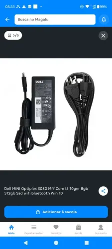 Dell optiplex 3080 I 5 10 geração.