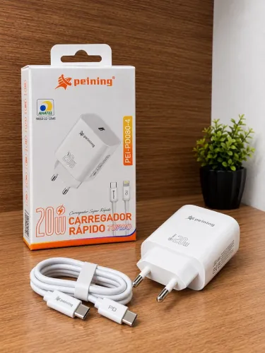 Carregador Turbo Peining 20W + Cabo | Pronta Entrega 