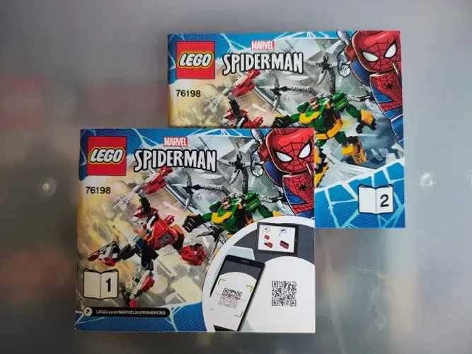 LEGO Marvel 76198 - Robôs Homem-Aranha e Doc Ock (100% Completo)