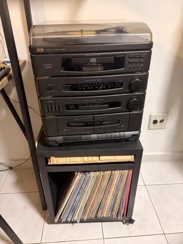 System CCE SS-7000 completo + caixas CL-280 ? toca-discos, CD, tape duplo