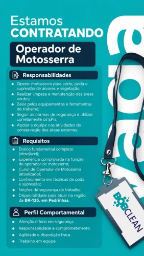 Vaga operador de motosserra