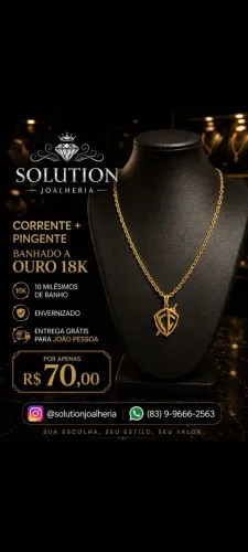 Correntes Banhadas a Ouro 18k R$70,00 a R$160,00