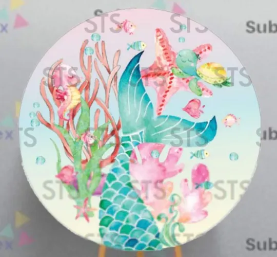 Painel redondo, rabo de sereia