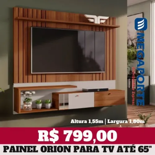 Painel Suspenso 1,80m para Televisão até 65" (NOVO) Entrega Grátis! 