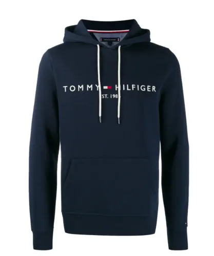 moletom tommy hilfiger azul marinho com capuz