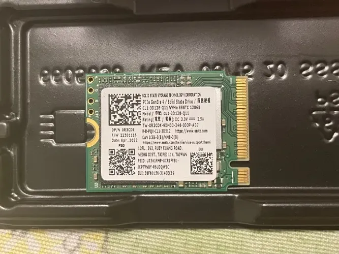 Ssd Nvme M.2 2230 Gen 3x4  Dell 128Gb - Novo