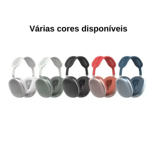 Fone Bluetooth Estilo AirPods Max - Várias Cores