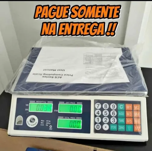 Balança 40kg Recarregável - Pronta Entrega e Parcelamento Fácil!