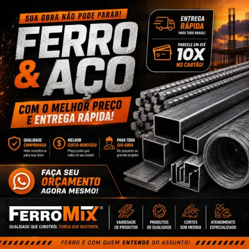Compre Ferro e Aço em Goiânia | Até 10x sem Juros | Entrega rápida