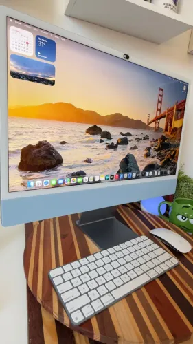 iMac M3 24pol 8GB 256GB Azul Teclado e Mouse (723)