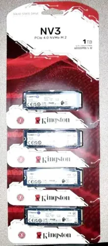 SSD KINGSTON NVME 1TB 1 TERA PCIe 4.0 GEN 4 x4 NV3 M2 2280 ORIGINAL LACRADO GARANTIA 5 ANO