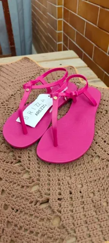 Sandália Feminina Arezzo Rosa Pink - Tam. 37/38