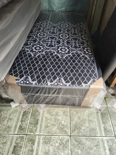 Cama box solteiro conjugado colchão 7 cm