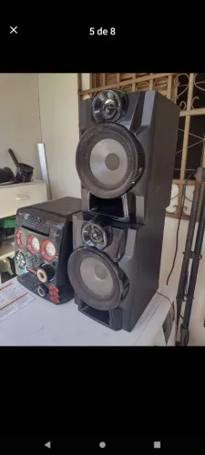 Som Brabo Philips. 350 RMS potência. Grave top. USB, Aux 1 e 2, Remix com usb, cd, auxi.