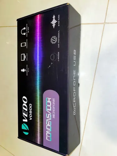 Microfone Condensador VEDO VD800 USB | NOVO