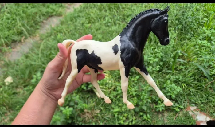 Cavalo De Brinquedo Breyer Black White Warmblood