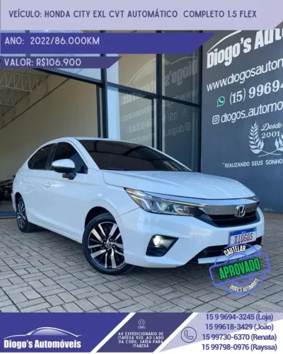 Honda City Sedan EXL 1.5 Flex 16V 4P Aut. 2022