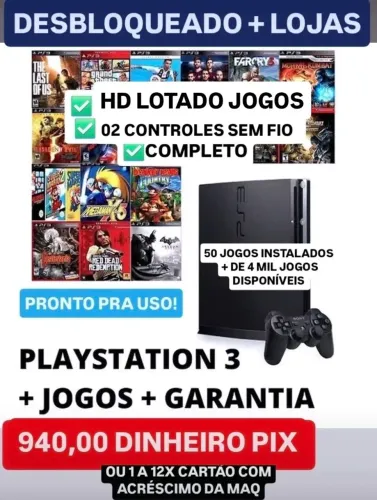 Ps3 Slim Completo Garantia Loja