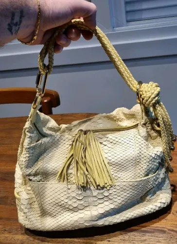 Bolsa couro PYTHON