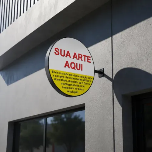Placa de acm sinalizativa dupla face