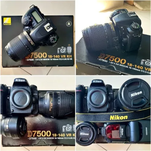Kit Fotográfico Profissional Nikon D7500 lente 18-140mm + lente 35mm e flash SB-900
