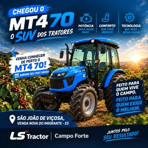 Trator LS MT4 70 - O Trator Ideal para a Cafeicultura