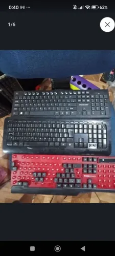 Lote com 7 teclados de várias marcas com defeito