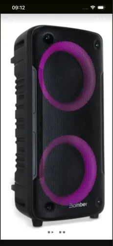 Caixa de som amplificada bluetooth Bomber Beatbox 400 led Tws bateria portátil Bivolt