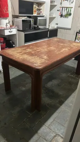 mesa madeira angelim ideal para sitios casa de praia