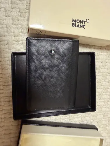Montblanc Sartorial Business Card Holder Original em Couro - Ref. 113223 - Estado de Novo