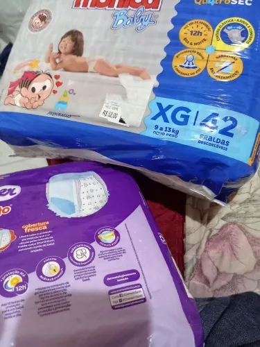 Pacotes de Fraldas P e G. Troco por tamanho RN. Ou P da Mili, Pampers ou Cremer. 
