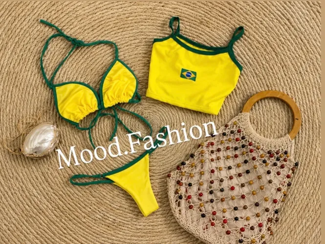 Conjunto Biquíni Brasil + Blusa ?