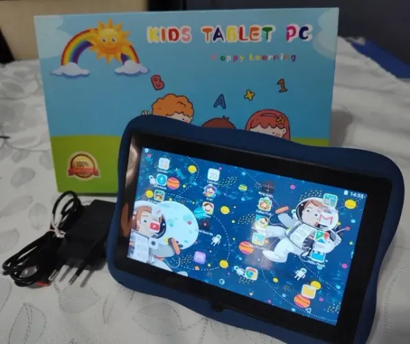 Tablet Infantil Astronauta 32GB Android WI-fi com Capa e Suporte - Excelente Estado