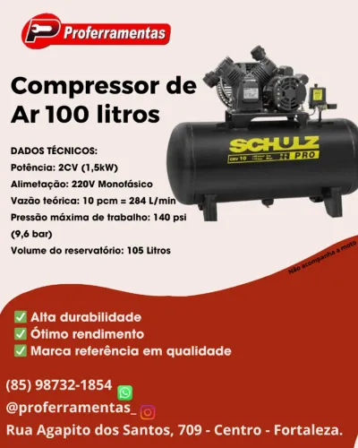 COMPRESSOR DE AR 100 LITROS