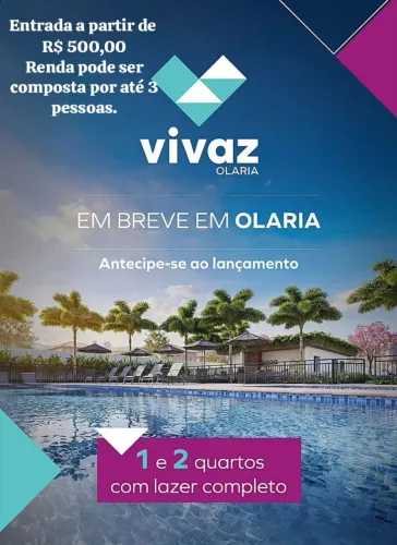 Apartamentos na planta ou prontos a partir de 500 reais mensais