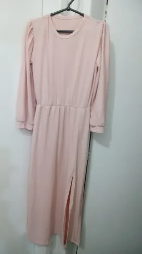 Vestido longo malha canelada M