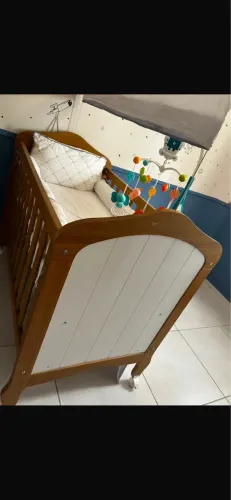 Berço americano 2 em 1 100% MDF com colchão
