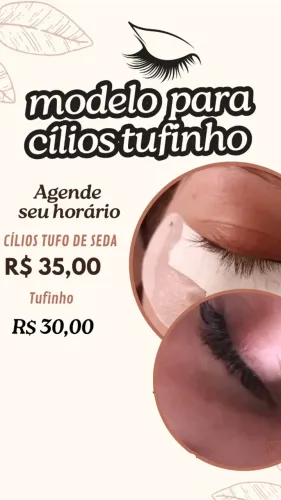 Modelo para cílios tufinho