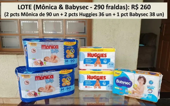 Lote de fraldas M