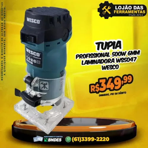 Tupia Profissional 500w 6mm Laminadora Ws5047 Wesco