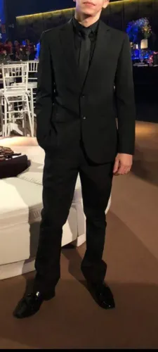 Terno masculino preto Slim