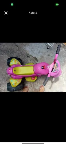 Moto elétrica infantil rosa