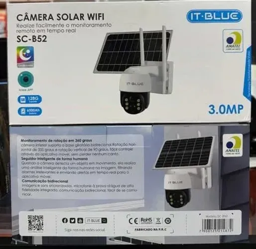 Câmera de Segurança carregamento solar <br>1<br>+<br>un<br>R$