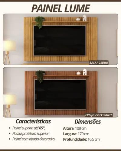 Painel para TV até 60 polegadas
