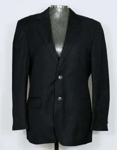 Blazer social alfaiataria masculina preto Tevah - Tamanho 46 / P - Ref. 5462