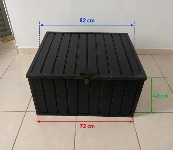 Caixa reforçada para guardar ferramentas medida 72x82x42cm