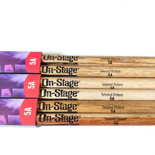 Baqueta On Stage American Hickory 5B Kit com 3 Pares