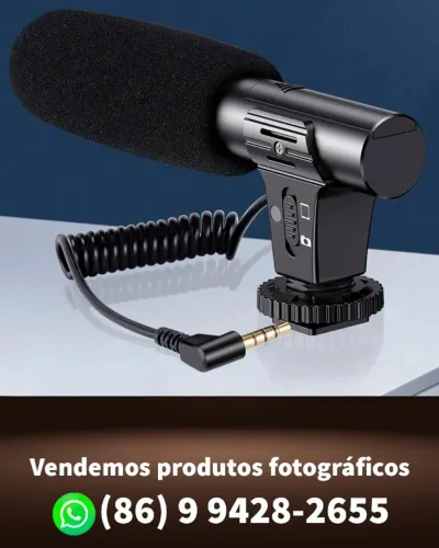 Microfone para celular e câmeras (novo)