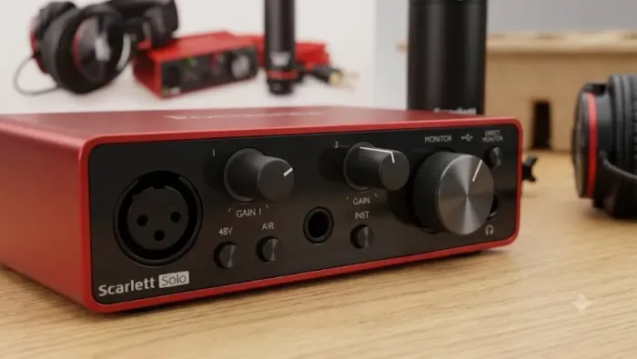 Kit Focusrite Scarlett Solo Studio 3ª Geração - Ideal para YouTube, Podcast e Música