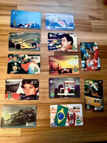 Coleção Cartão Telefônico Airton Senna 12 unid